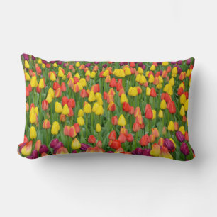Almofada Lombar Belo travesseiro de jardim de primavera tulipa