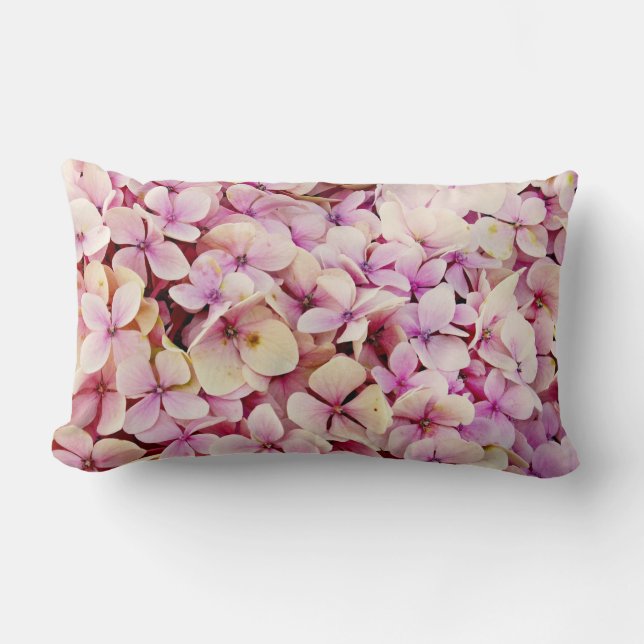 Almofada Lombar Belos Flores de Hydrangea (Frente)