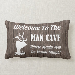 Almofada Lombar BEM-VINDO AO HOMEM CAVE!Travesseiro decorativo