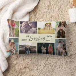 Almofada Lombar Best Sister Ever – 8 Photo Collage Pillow