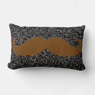 Almofada Lombar Bigode Engraçado em Pele de Leopardo
