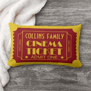 Almofada Lombar Bilhete conhecido feito sob encomenda do cinema da