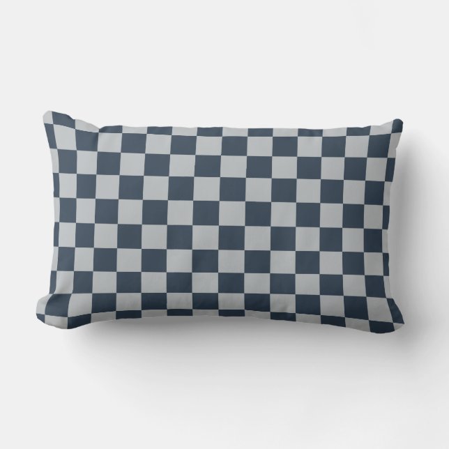 Almofada Lombar Black ice checkered board pattern (Frente)