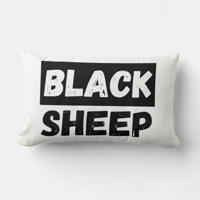 Almofada Lombar Black Sheep Bold Distressed Rebel Streetwear Art (Frente)