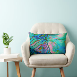 Almofada Lombar Blue Abalone Shell Accent Throw Pillow