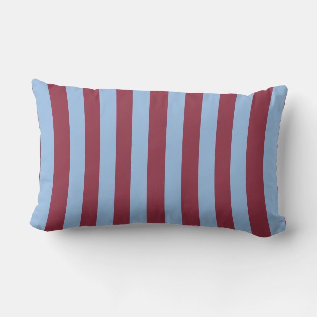 Almofada Lombar Blue & Burgundy Striped  (Verso)