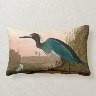 Almofada Lombar Blue Crane ou Heron Birds of America Audubon Impre