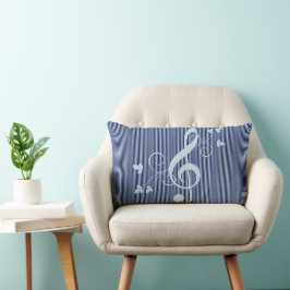 Almofada Lombar Blue Floral Decorative Music