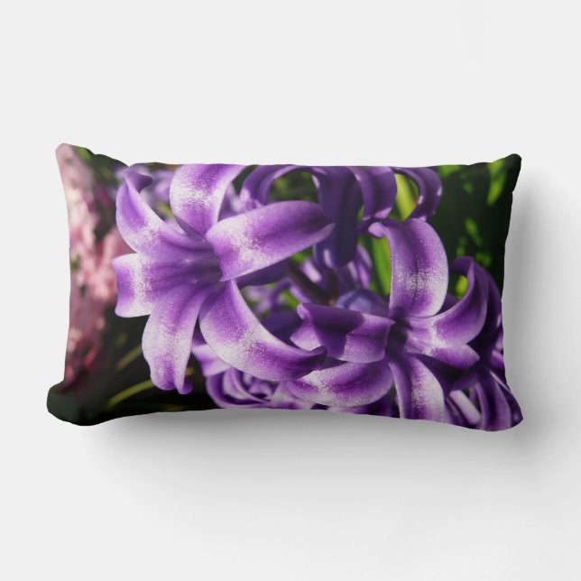 Almofada Lombar Blue Hyacinth I Primavera Floral (Frente)