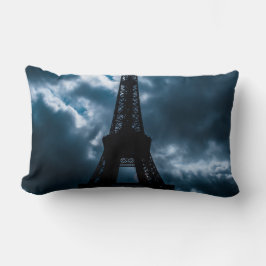 Almofada Lombar Blue Night Eiffel Tower Paris Viagem francês
