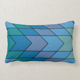 Almofada Lombar Blues modernos e padrão de chevron roxo