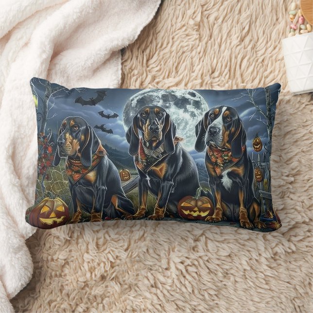 Almofada Lombar Bluetick Coonhound Halloween Assustador (Cobertor)