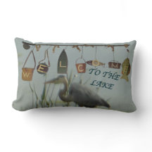 Boa vinda à garça-real do lago