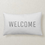 Almofada Lombar Boa vinda branca rústica moderna da textura de<br><div class="desc">Travesseiro rústico moderno da boa vinda da textura de serapilheira do falso.
Você pode facilmente mudar o texto.</div>