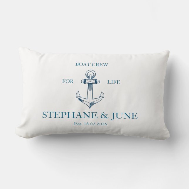 Almofada Lombar Boat crew for life (Frente)