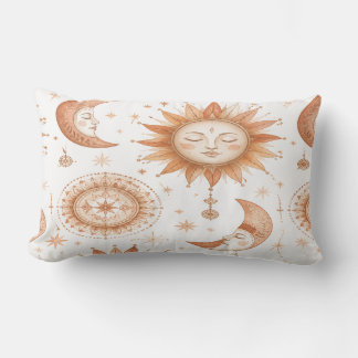 Almofada Lombar Boho Celestial Sun Moon Throw Pillow