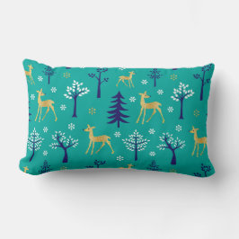 Almofada Lombar Boho Trees Dourados Deers Moderno