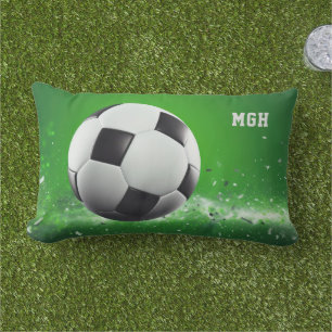 Almofada Lombar Bola de Futebol do Monograma Personalizada