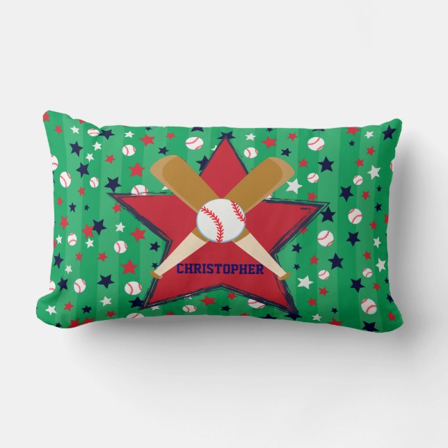 Almofada Lombar Bola e estrelas personalizadas de bastões de (Frente)