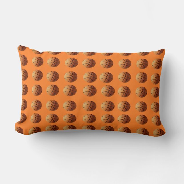 Almofada Lombar Bolas De Cesto Laranja Em Laranja, (Frente)
