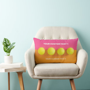 Almofada Lombar Bolas de Tênis de Texto Personalizadas