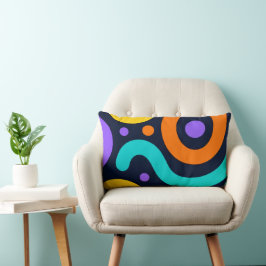 Almofada Lombar Bold Geometric Circles Throw Pillow