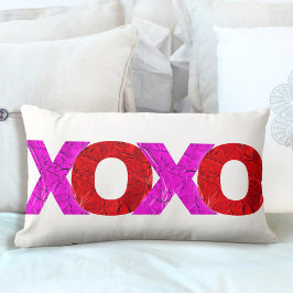 Almofada Lombar Bold XOXO Adorava Dia de os namorados Vermelho Ros