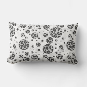 Almofada Lombar Bolinhas-Leopardo-Preto-e-Branco
