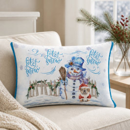 Almofada Lombar Boneco de Neve | Deixe a Neve Cair
