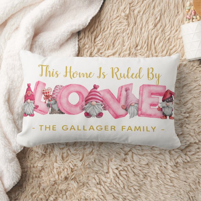 Almofada Lombar Bonita Governada Pela Ilustração De Gnomos Namorad (Cobertor)