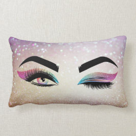 Almofada Lombar Bonita Piscar os olhos, Olhos Longos, Lashes Maqui