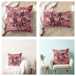 Almofada Lombar Bonito Elegante Rosa Melhor Mãe Alguma Vez Floral