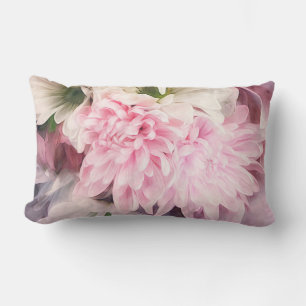 Almofada Lombar bonito na arte floral rosa