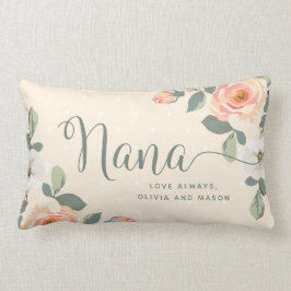Almofada Lombar Bonito Peach Floral | Nana