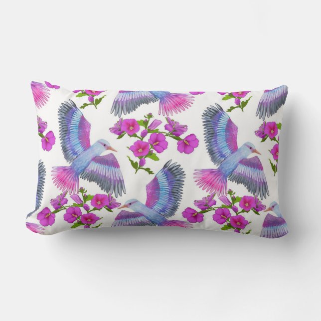 Almofada Lombar Bonito prática decorativa ocular floral (Frente)