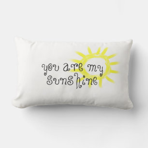 Almofada Lombar bonito você é meu branco do amarelo das citaçõ