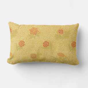 Almofada Lombar Bonito William Morris Yellow Peach Floral