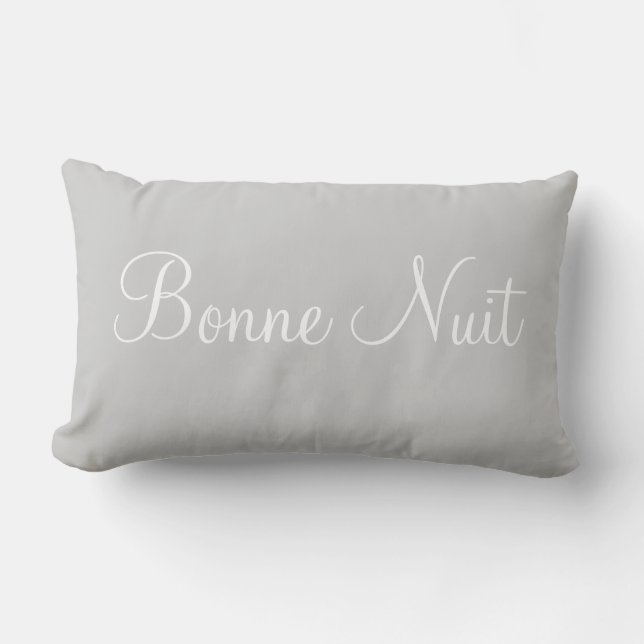 Almofada Lombar Bonne Nuit Doce Sonhos Decorativos Destaque de Qua (Frente)