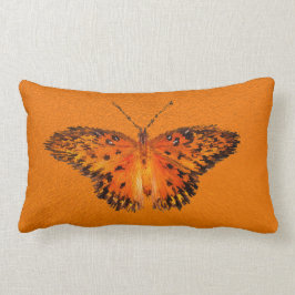 Almofada Lombar Borboleta de paixão belas asas em laranja