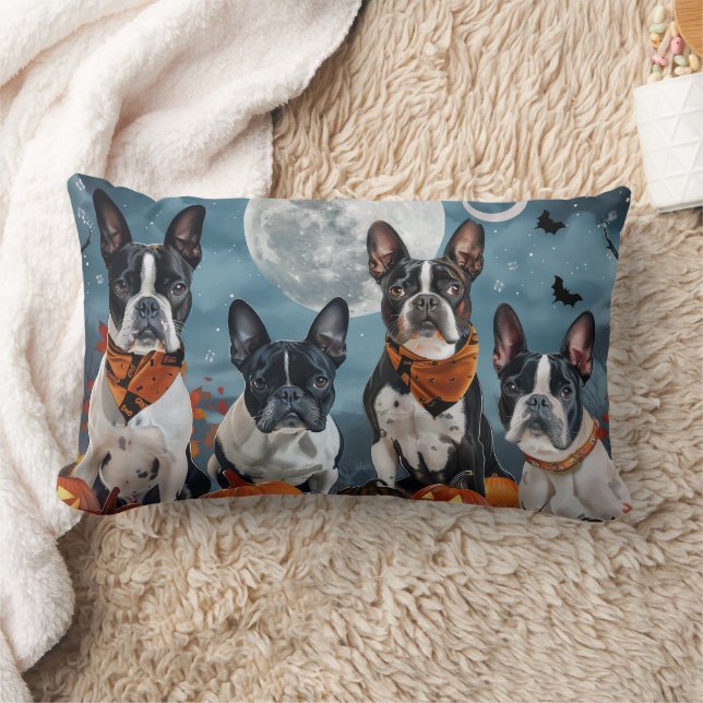 Almofada Lombar boston terrier Halloween Spooky (Cobertor)