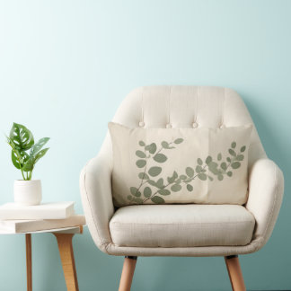 Almofada Lombar Botanical organic eucalyptus leaf neutral tones