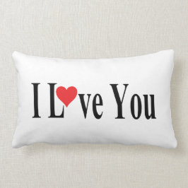 Almofada Lombar Branco Eu Te Amo