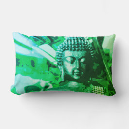 Almofada Lombar Bright Green Ombre Buddha Meditation Zen