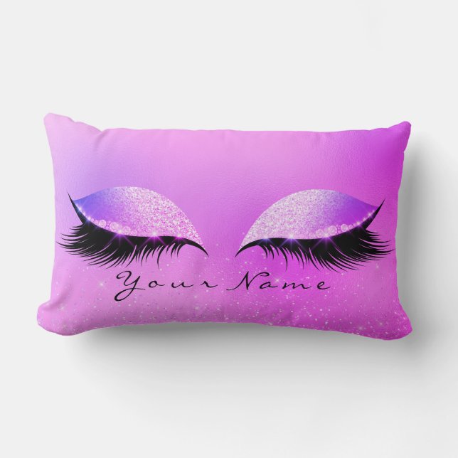 Almofada Lombar Bright Pink Name Princesa Beauhes Makeup (Frente)