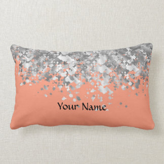 Almofada Lombar Brilho do pêssego e do falso personalizado