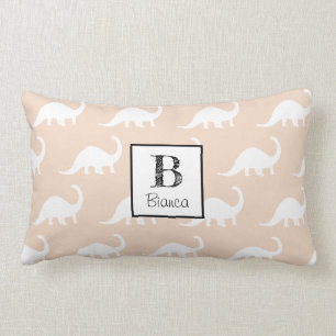 Almofada Lombar Brontossaurus Dinossauros Brancos Trendy Personali