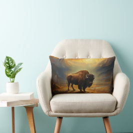 Almofada Lombar Buffalo Bison Sunset Silhouette