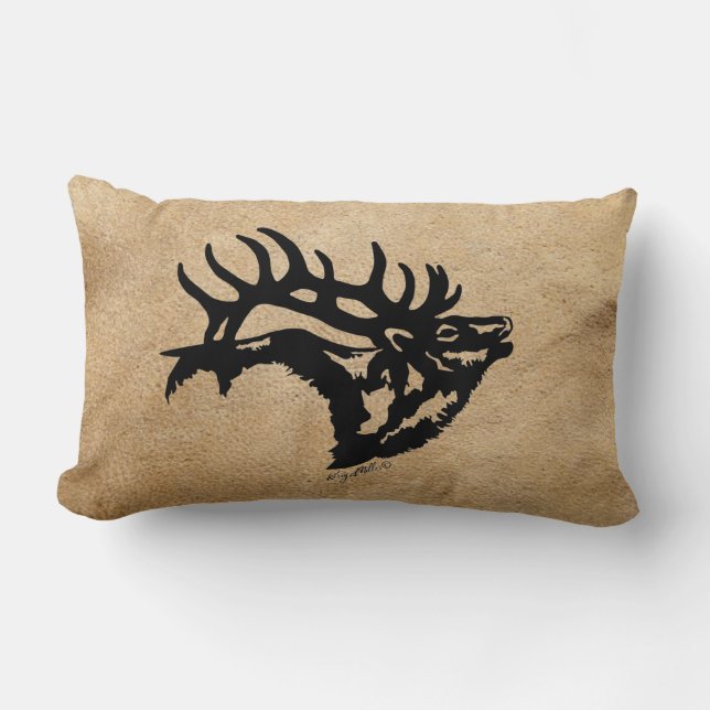 Almofada Lombar Bull Elk Silhouette (Frente)