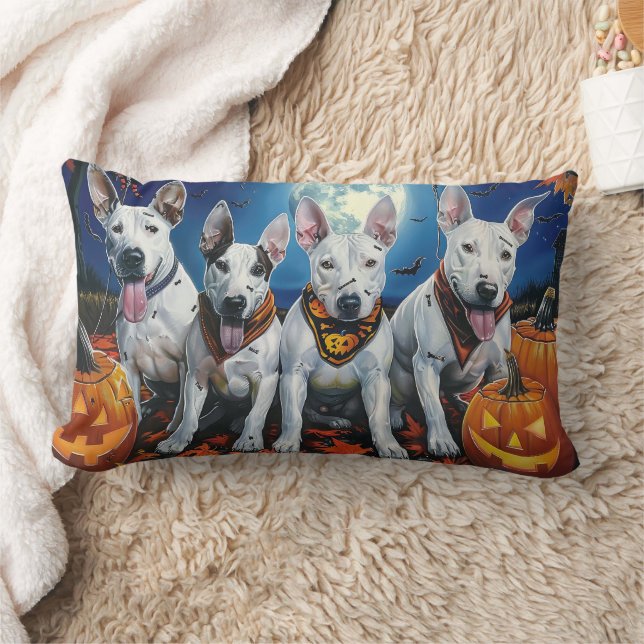 Almofada Lombar Bull Terrier Halloween Spooky (Cobertor)