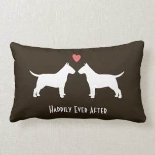 Almofada Lombar Bull Terriers Cães de Casamento com Texto